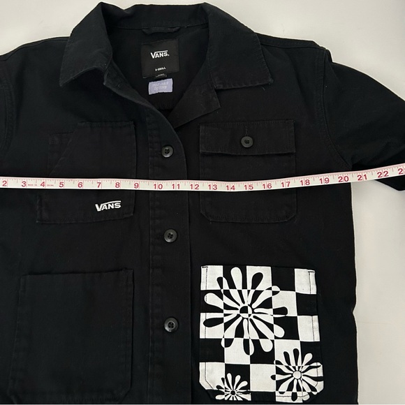 Vans Divine Energy relaxed fit Button up soft cotton black canvas Jacket - XS - Picture 7 of 8